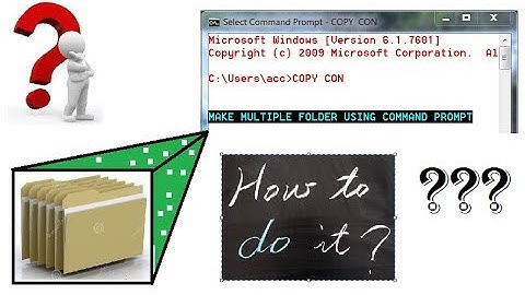 Create multiple folder at a time|Command Prompt