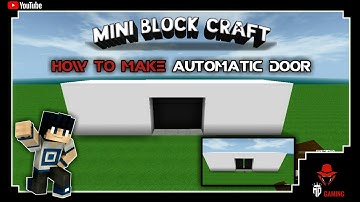 ⬜mini block craft 3d || how to make automatic door in mini block craft 3d how to make elevator door