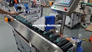 Automatic horizontal type round bottle rolling labeling machine horizontal labeler