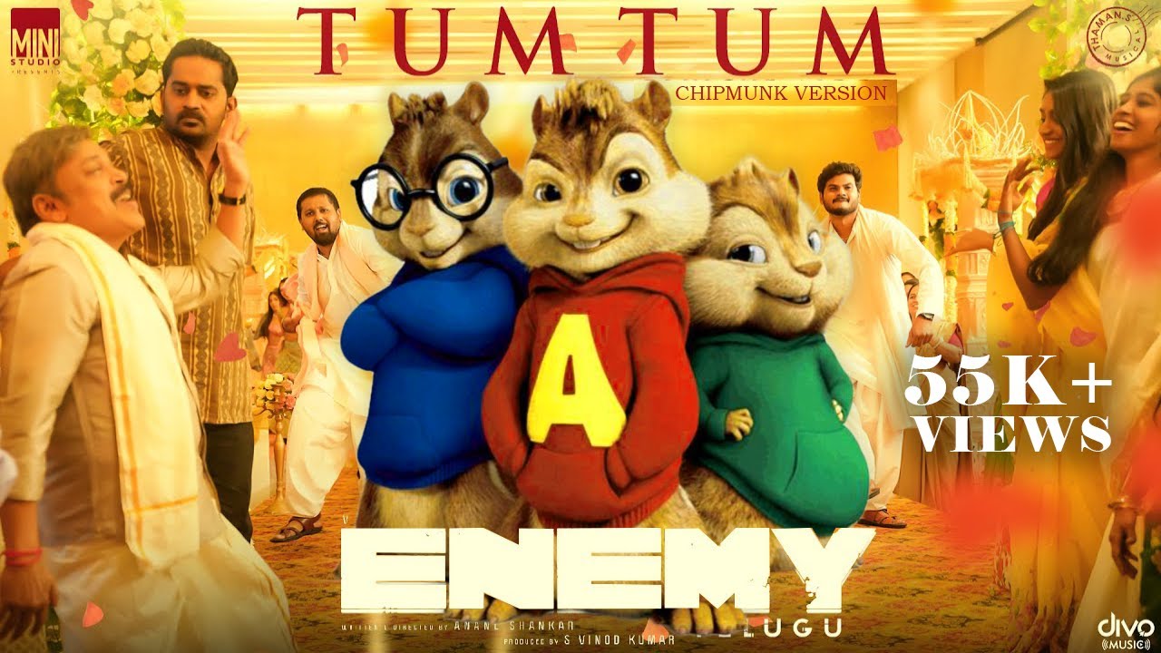 Tum Tum Cartoon Version  Chipmunk Version  Enemy Tamil  Vishal  Arya  tumtum  enemymovie