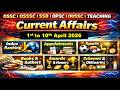 Current Affairs 1 to 10 April 2026 National International Importance OSSC OSSSC OPSC OUSSC SSB Exam