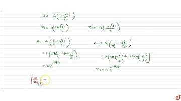 If  `z_1,z_2`  are roots of equation  `z^2-az +a^2 = 0`  then   `|z_1/z_2|=`