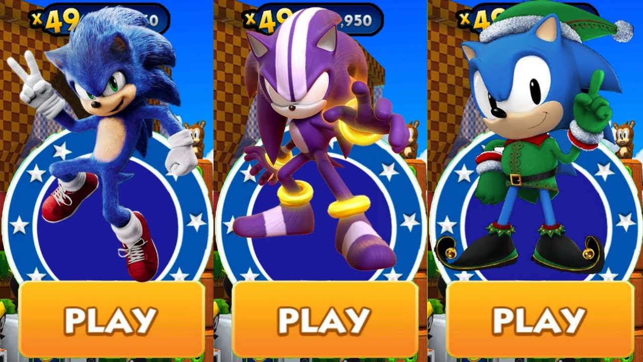 Sonic Dash - Darkspine vs Movie Sonic vs Elf Classic Sonic - All ...