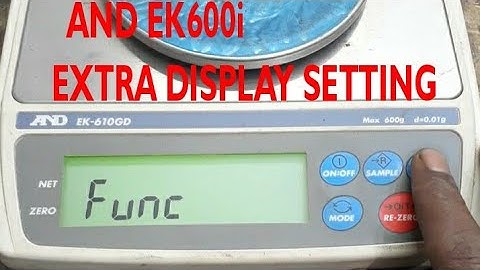 AND Ek600i Gold Balance Extra Display Software Setting