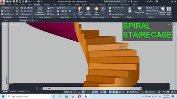 SPIRAL STAIRCASE 3D AutoCAD 2020. Magic AutoCAD.