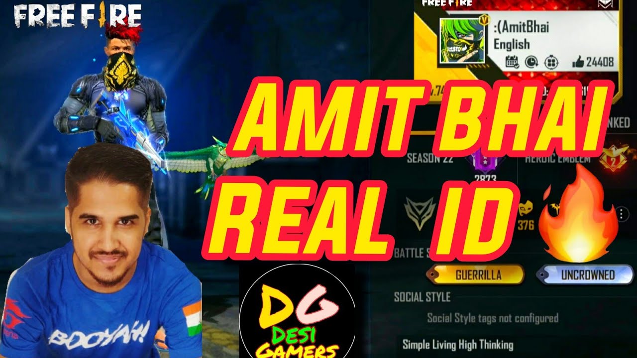 Amit Bhai Free Fire id Amit Bhai uid 🔥 Desi gamers id Amit Bhai id