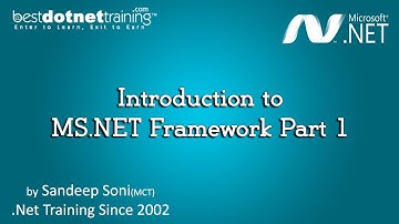Introduction to MS.NET Framework Part 1 - ASP.NET Tutorial