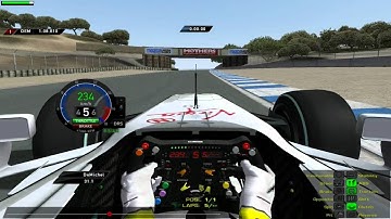 rFactor F1 on Laguna Seca - Onboard Hot Lap HD (DeMichel)