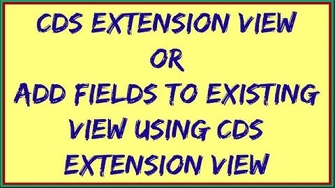 How to Create CDS View with Extension | CDS Extension View | CDS Extend View |  Enhance CDS View