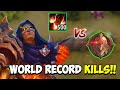 WHEN GLOBAL ALDOUS 500 STACKS PLAY IN WARRIOR RANK (World Record Kills) - Mobile Legends