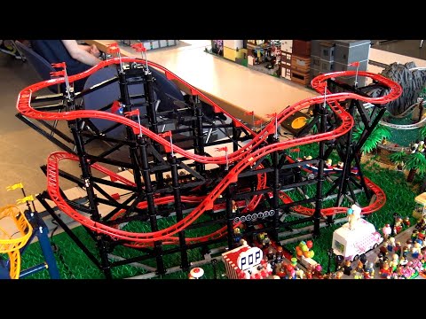 Custom LEGO Big Drop & Looping Roller Coasters