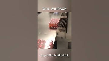 Automatic Shrink wrapping machine for pack #yogurt #probiotic drink #beverage by #film