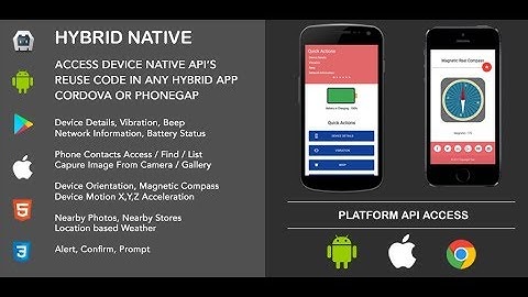 Hybrid Native Is an Cordova / Phonegap App Ready with all Native Device API