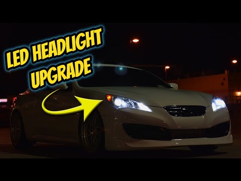 LED Headlight Upgrade On My Genesis Coupe