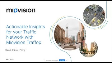 On-Demand Webinar - Actionable Insights for your Traffic Network with Miovision Traffop