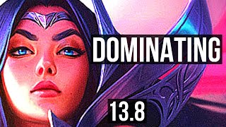 IRELIA vs ILLAOI (TOP) | 7 solo kills, 7/2/6, 400+ games, Dominating | KR Challenger | 13.8