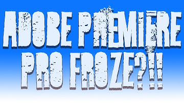 Adobe Premiere Pro Crashing/Frozen Fix (Jan 2021)