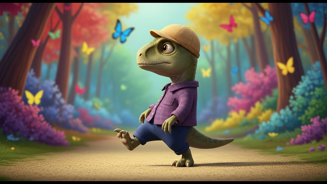 Baby Dino Tip Toe Walk | Fun Dinosaur Song | Toddler Sing Along