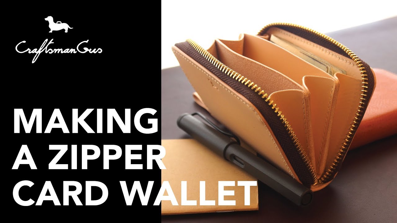 Making Leather Wallet : Zipper Card Wallet #LeatherAddict EP28 - YouTube