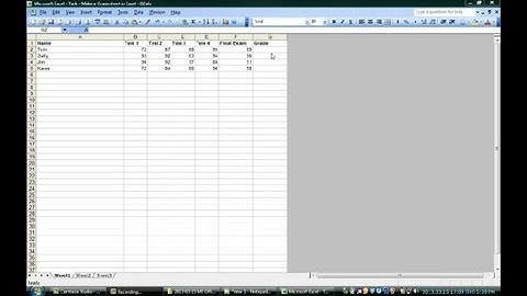 How to Make a Grade Sheet in Microsoft Excel : Microsoft Word & Excel