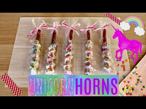 EASY CHOCOLATE PARTY FAVORS - UNICORN PRETZEL HORNS - UNICORN PARTY