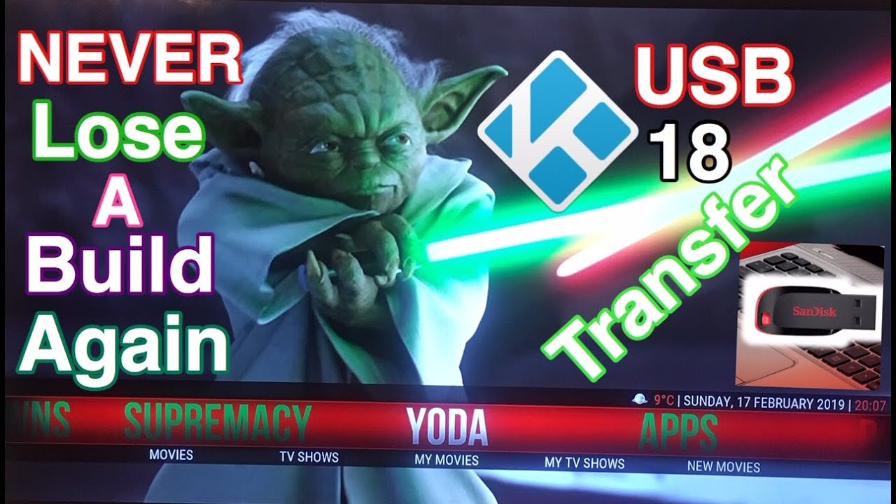 USB BACKUP KODI 18 TRANSFER AND BACKUP YOUR BUILD - YouTube