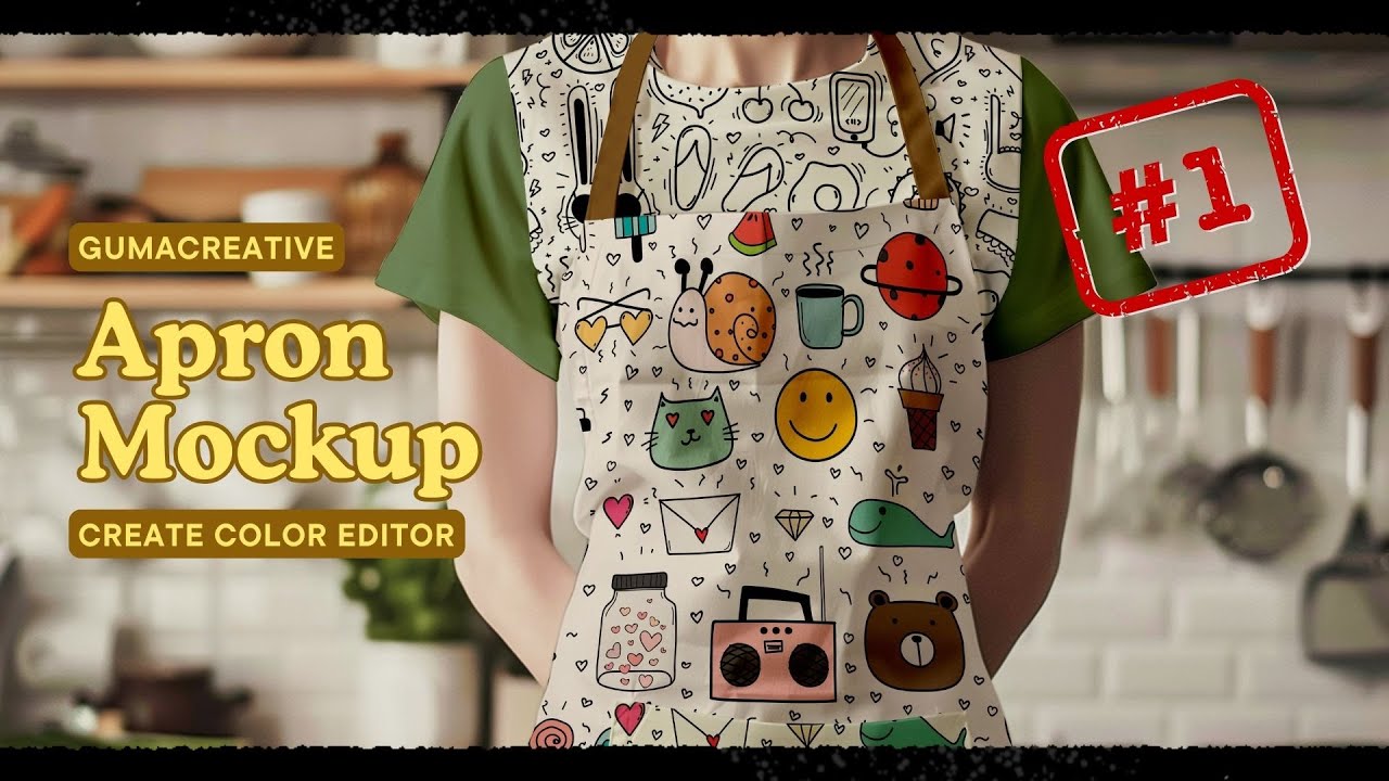Step-by-Step PSD Apron Mockup Tutorial: Design Professional Kitchen ...