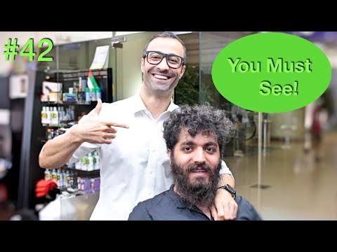Crazy Haircut Transformation ✔︎ Beard & Men's Hairstyle in Dubai