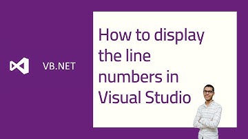 How to display the line numbers in Visual Studio