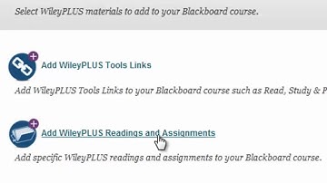 WileyPLUS: Add Deep Links to WileyPLUS Readings in Blackboard