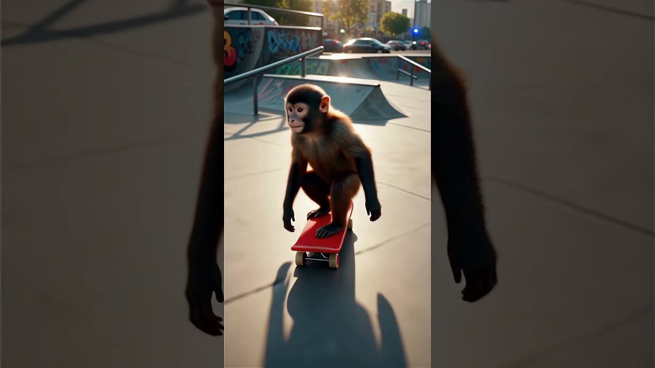 This Monkey’s Skateboarding Skills Are INSANE