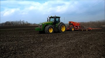 John Deere 8360R + Väderstad Rapid A800C