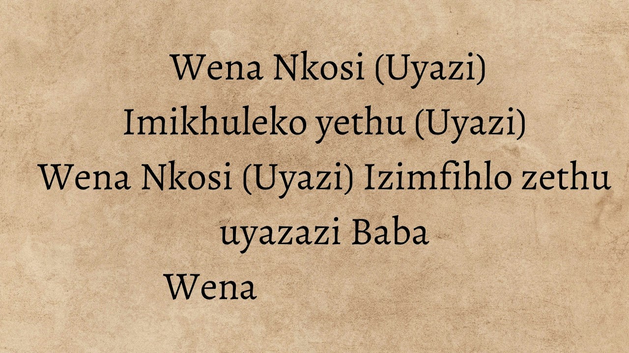 JUMBO Wena Nkosi Uyazi lyrics