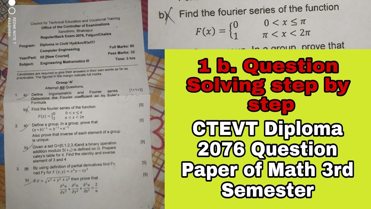 CTEVT Diploma 2076 Question Paper 2076 Solution of question (1b) In ...