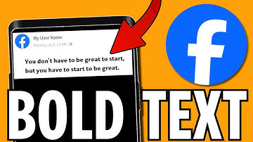 How to Write Bold Text on Facebook (2024)