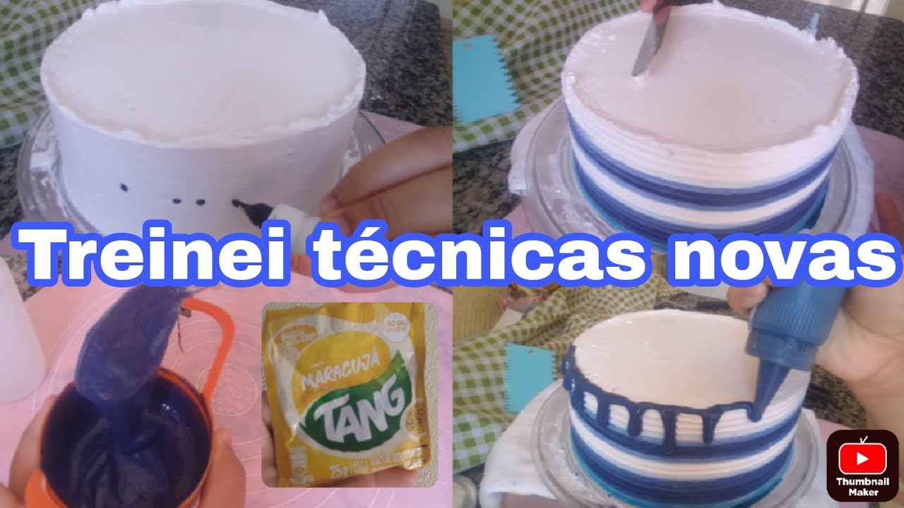 Decoração de bolo com novas técnicas|Chantininho|Decoração sem topper