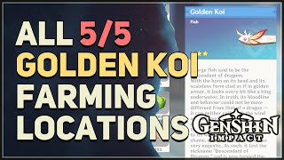 All 5 Golden Koi Locations Genshin Impact