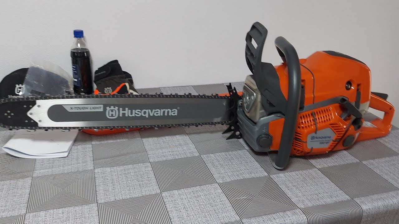 Chainsaw new model Husqvarna 592XP® AutoTune unpacking and assembly YouTube