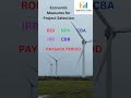 #Projectselection #ROI #NPV #CBA # IRR #CBR # Paybackperiod