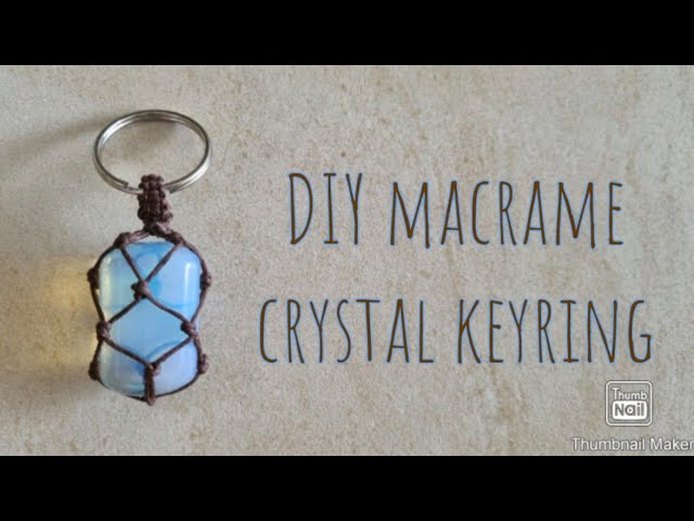 DIY macrame crystal necklace 