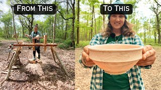 How To Turn A Wooden Bowl On A Pole Lathe - Raleigh Klotzek (Wild Crafted Workshop) by Zed Outdoors 118,023 views 10 months ago 3 hours, 40 minutes