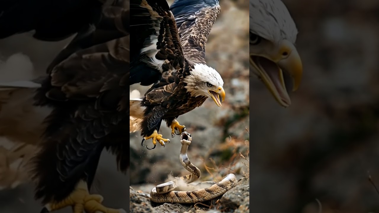 "Eagle vs Snake: Epic Battle of Survival in the Wild"