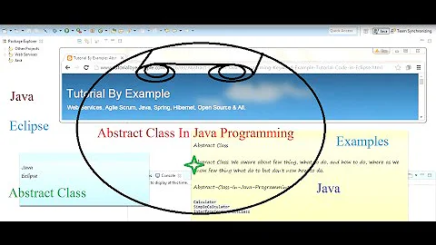 Abstract Class In Java Programming Example Tutorial Code in Eclipse