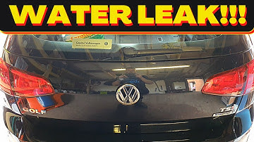 Volkswagen Golf mk7 common fault water in boot through tailgate, how to replace pipe easily yourself