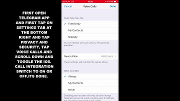 HOW TO DISABLE OR ENABLE IOS CALL INTEGRATION IN TELEGRAM APP IOS