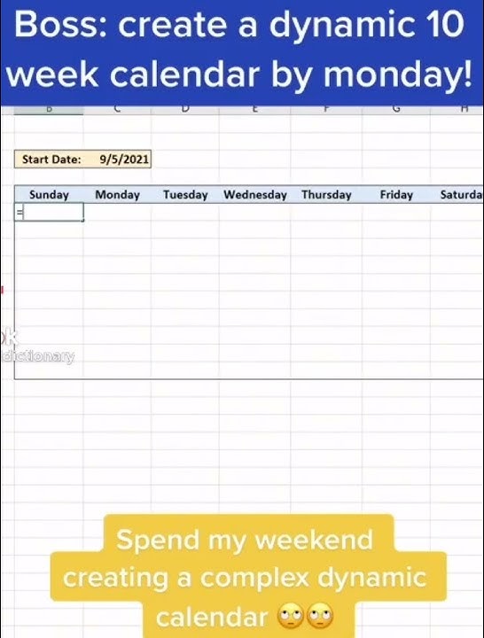 Create Dynamic Calendar #short - YouTube