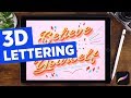 How to create 3D letters in PROCREATE