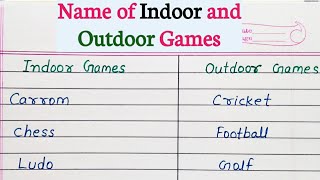 Name of Outdoor and Indoor games || Indoor & Outdoor game list || screenshot 1