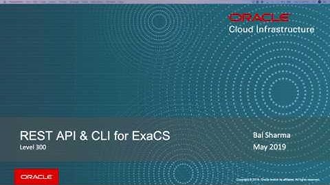 Exadata Cloud Service API & CLI