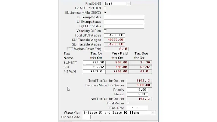 California - Creating the State Quarterly Returns E-File in AMS Payroll - DE-9 and DE-9C